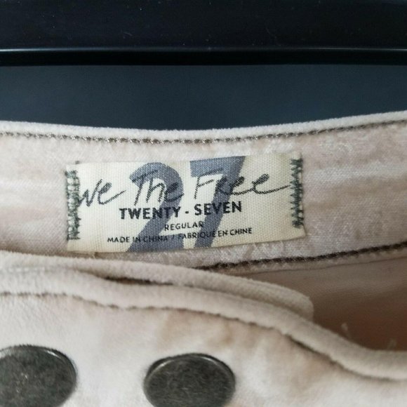 We The Free People Sweet Jane Velvet Skinny Pants 27 pink - Picture 5 of 6